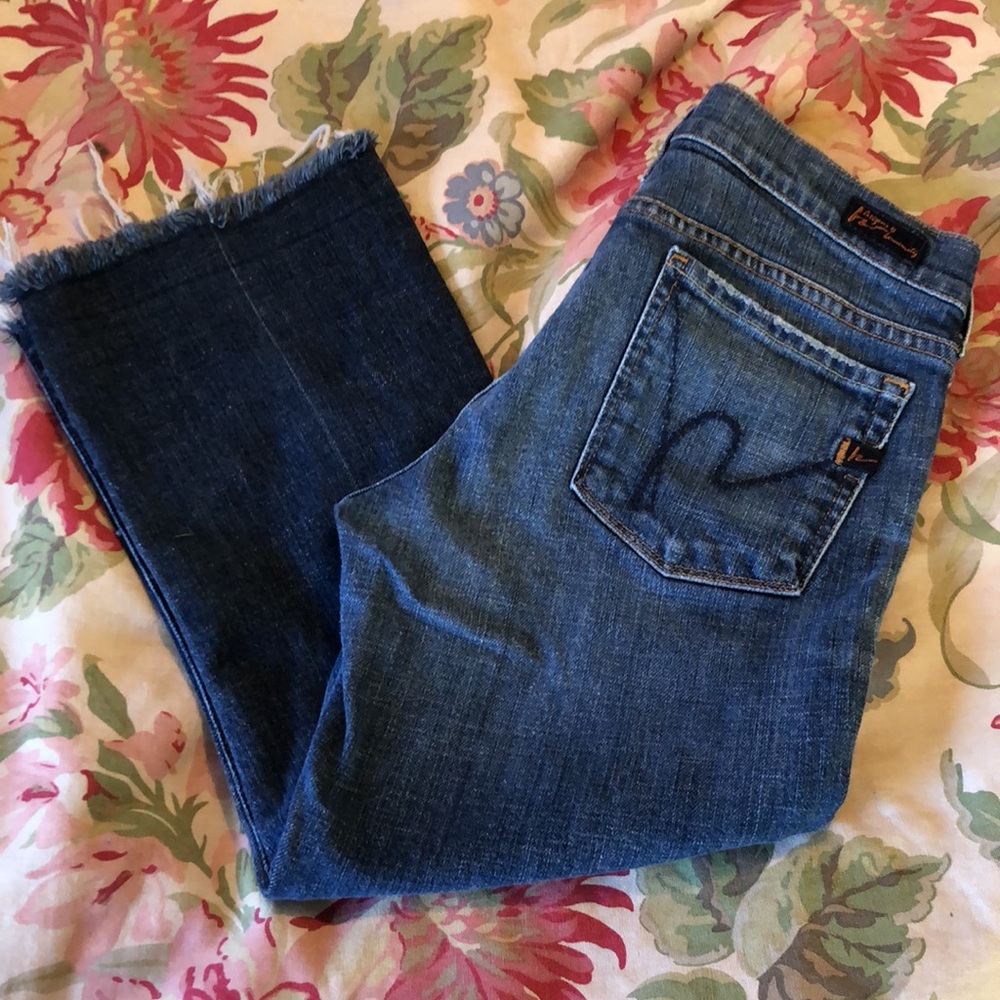 CITIZENS OF HUMANITY Size 29 Kelly #063 Low Waist Crop Stretch Jeans  $79 NEW